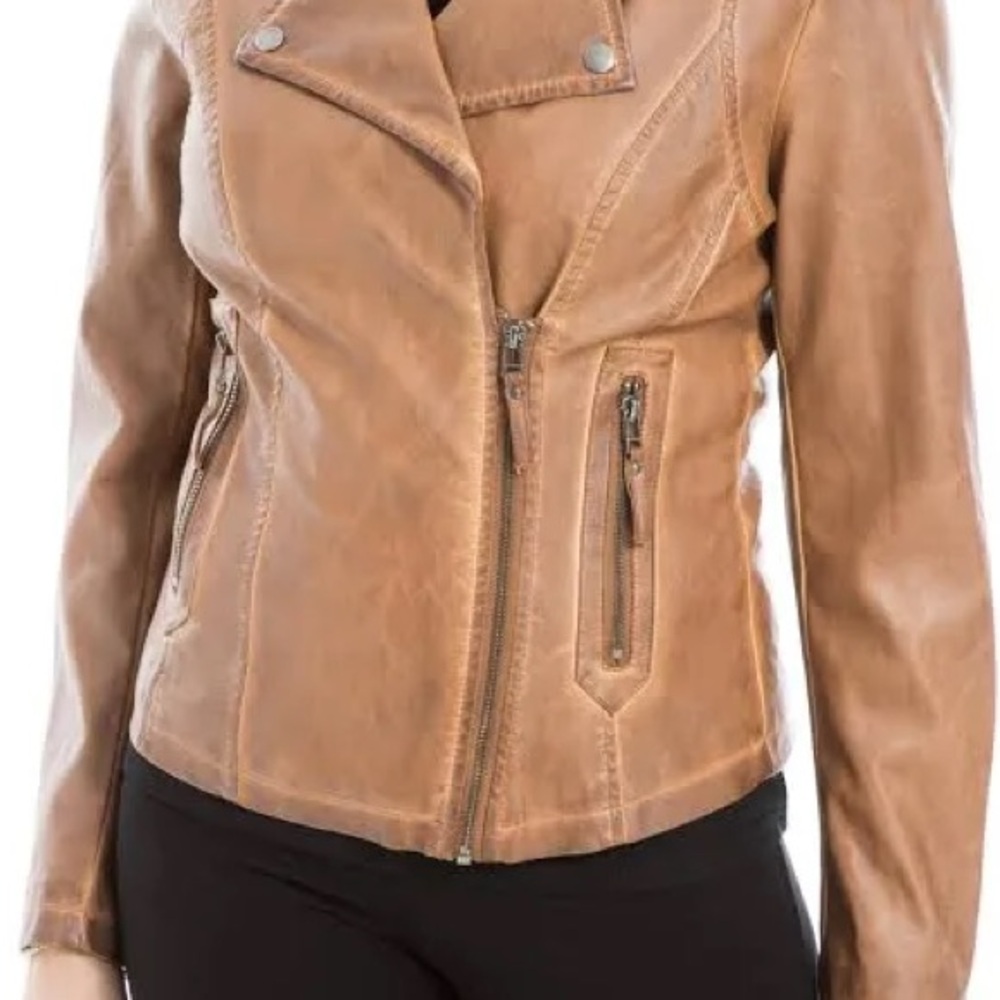 Max Studio Brown Leather Jacket - image 3